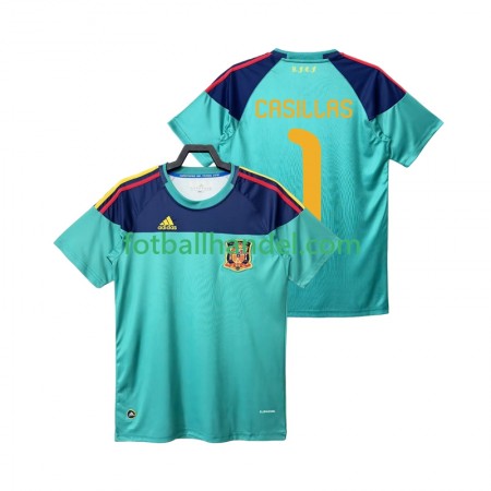 Herre Fotballdrakter Keeper Spania Casillas 1 2010 Hjemme Retro Kortermet